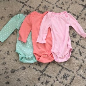 Cloud Island set of three 0-3 m onesies